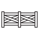 Plank fence icon