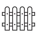 Plank fence icon