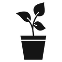 Plant Black Filled icon