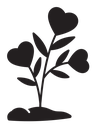 Plant heart icon