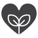 Plant heart icon