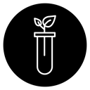 Plant Test Tube Black Filled icon