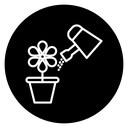 Plant watering can icon