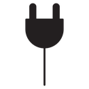 Plug Black Filled icon