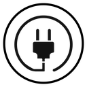 Plug adapter Black Filled icon