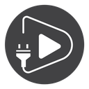 Plug and play Black Filled icon