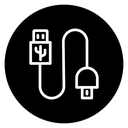 Plug USB cable icon