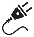 Plug with cable icon