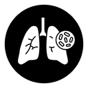 Pneumonia bacterium icon