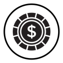 Poker chip icon