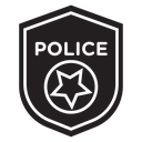 Police officer badge icon