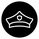 Police officer cap icon