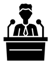 Politician speaker icon