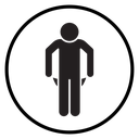 Poor person empty pockets icon