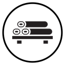 Popiah Rolls Stack Black Filled icon