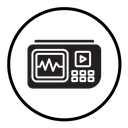 Portable electrocardiogram icon