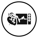 Portable electrocardiogram icon