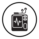 Portable electrocardiogram icon
