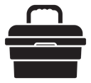 Portable fridge box icon
