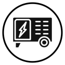 Portable power generator Black Filled icon