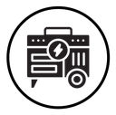 Portable power generator icon