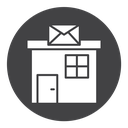 Post office Black Filled icon
