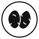 Potato Black Filled icon