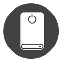 Power bank Black Filled icon