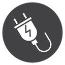 Power Plug Bolt Black Filled icon