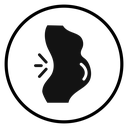 Pregnant woman backache icon