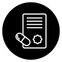 Prescription and capsule icon