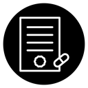 Prescription and capsule icon