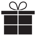 Present gift box icon
