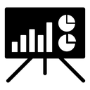 Presentation board set icon