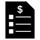 Price List Dollar Document icon