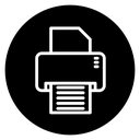Print button Black Filled icon