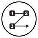 Process, method, step, procedure or workflow Black Filled icon
