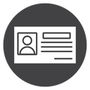 Profile ID Card Black Filled icon