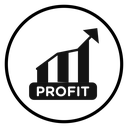 Profit Black Filled icon