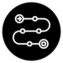 Project development road mapping icon