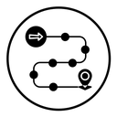 Project development road mapping icon