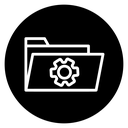 Project management Black Filled icon