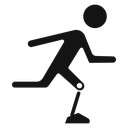 Prosthetic leg icon