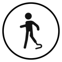 Prosthetic Leg Walking Man icon