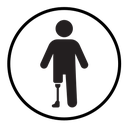 Prosthetic leg icon