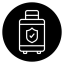 Protection of baggage icon