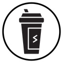 Protein shake Black Filled icon