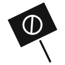 Protest banner in hand icon