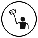 Protest banner in hand icon