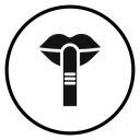 Pssst Finger Lips Black Filled icon